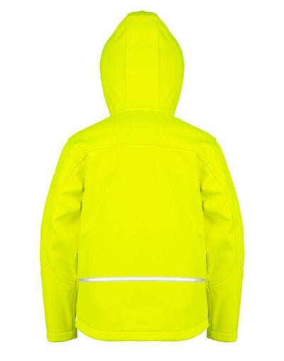 Result Core R224JY Junior Hooded Softshell Jkt - Neon Yellow