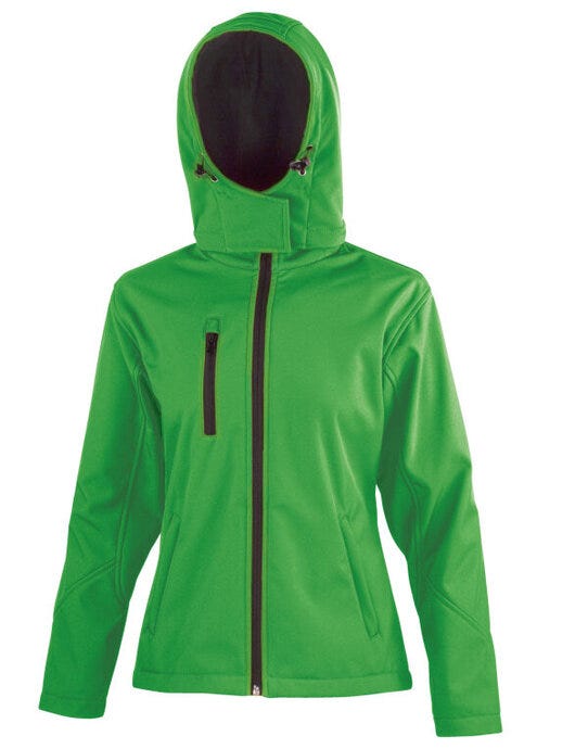 Result Core R230F Women Peformance Hood SShell - Vivid Green/Black