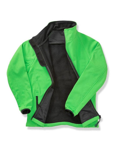 Result Core R231F Ladies Printable Softshell - Vivid Green/Black