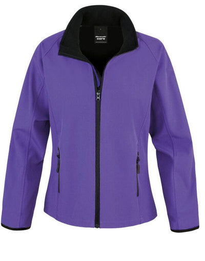 Result Core R231F Ladies Printable Softshell - Purple/Black