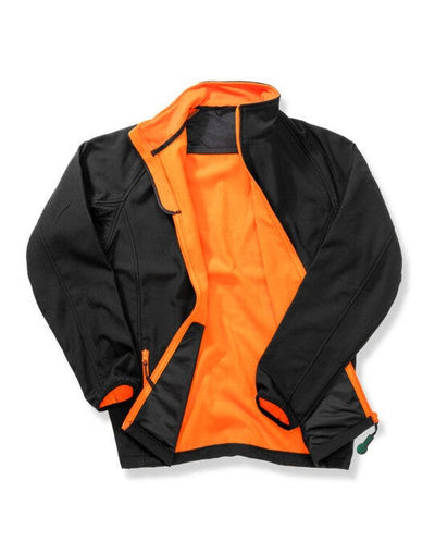 Result Core R231M Mens Printable Softshell - Black/Orange