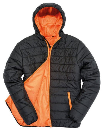 Result Core R233M Mens Soft Padded Jacket - Black/Orange