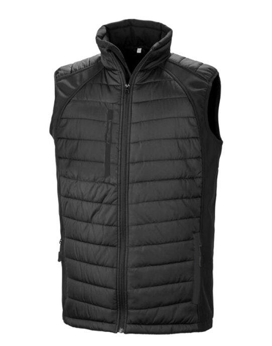 Result Recycled R238X Result Black Compass Softshell Gilet - Black/Black