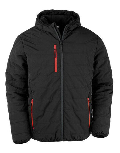 Result Recycled R240X Result Black Compass Padded Winter Jkt - Black/Red