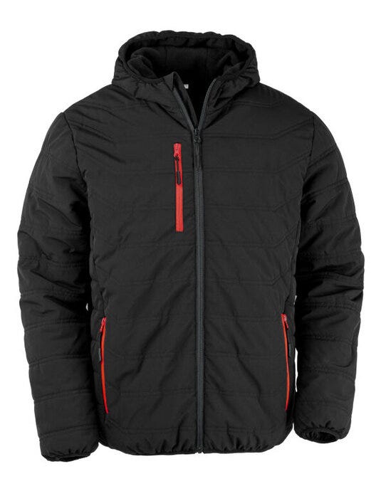 Result Recycled R240X Result Black Compass Padded Winter Jkt - Black/Red