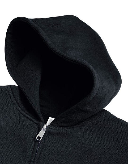 Russell Athletic R266B Russell Kids Authentic Zip Hood Sweat - Black