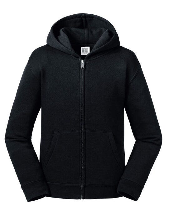 Russell Athletic R266B Russell Kids Authentic Zip Hood Sweat - Black