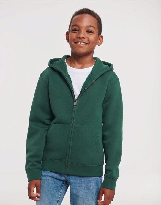 Russell Athletic R266B Russell Kids Authentic Zip Hood Sweat - Bottle Green