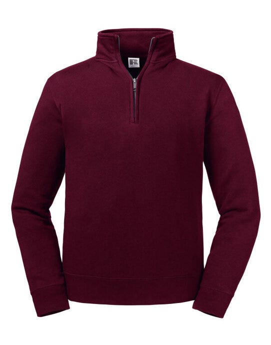 Russell Athletic R270M Russell Authentic 1/4 Zip Sweat - Burgundy