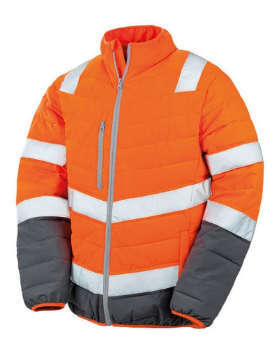 Result Safeguard R325M Mens Safety Jacket - Fluorescent Orange
