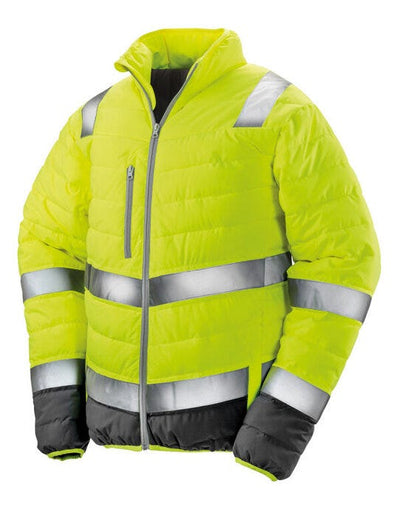 Result Safeguard R325M Mens Safety Jacket - Fluro Yellow