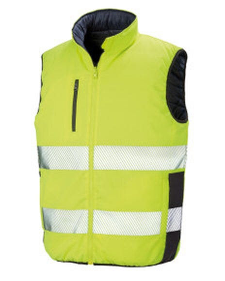 Result Safeguard R332X Reversible Padded Gilet - Fluorescent Yellow/Navy
