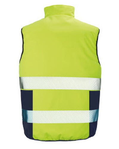 Result Safeguard R332X Reversible Padded Gilet - Fluorescent Yellow/Navy