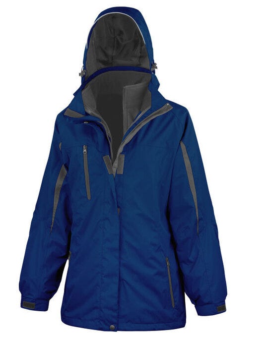Result R400F Womens 3 In 1 Journey Jacket - Navy/Black