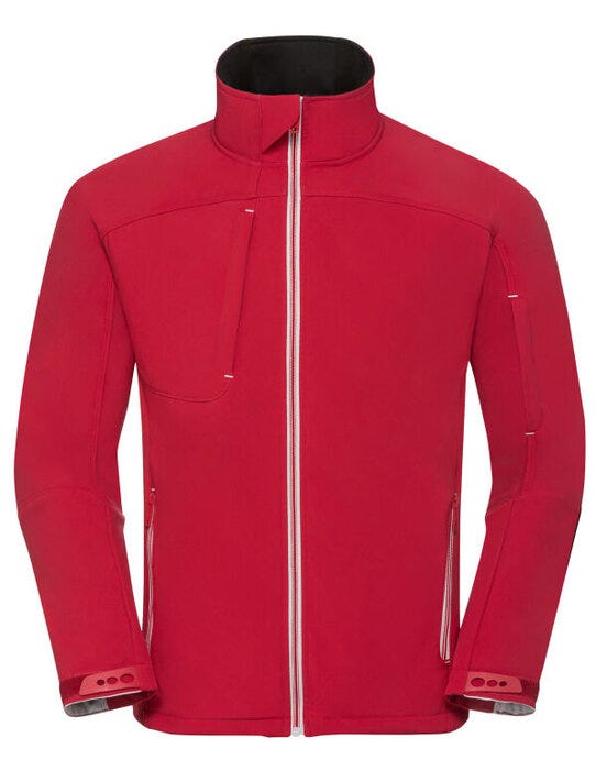 Russell Athletic R410M Russell Mens Bionic Softshell Jacket - Classic Red