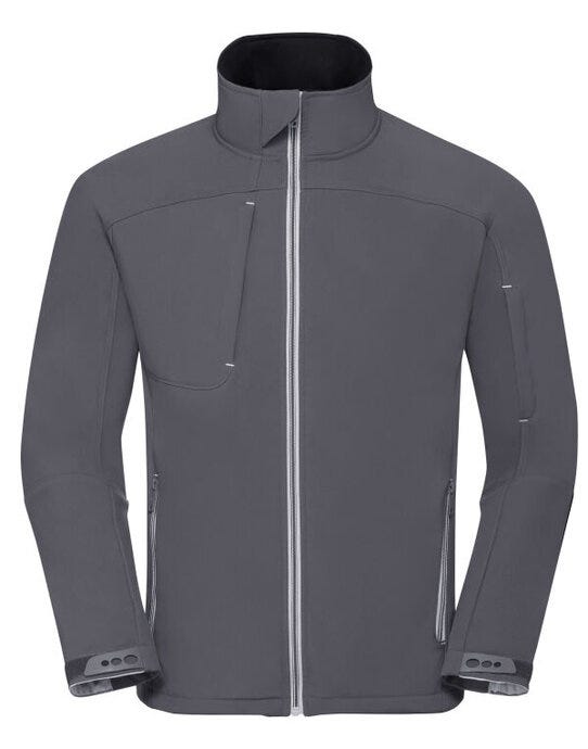 Russell Athletic R410M Russell Mens Bionic Softshell Jacket - Iron Grey