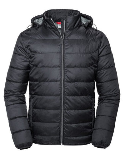 Russell Athletic R440M Russell Mens Hooded Nano Jacket - Black