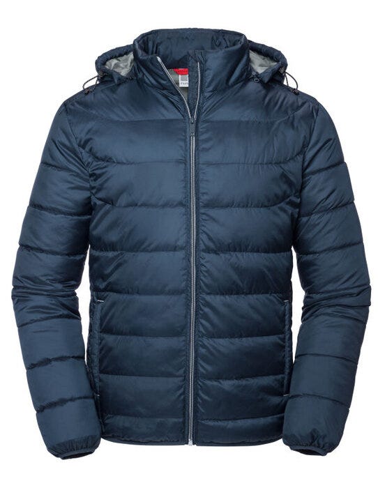 Russell Athletic R440M Russell Mens Hooded Nano Jacket - French Navy