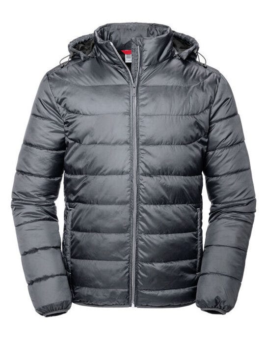 Russell Athletic R440M Russell Mens Hooded Nano Jacket - Iron Grey