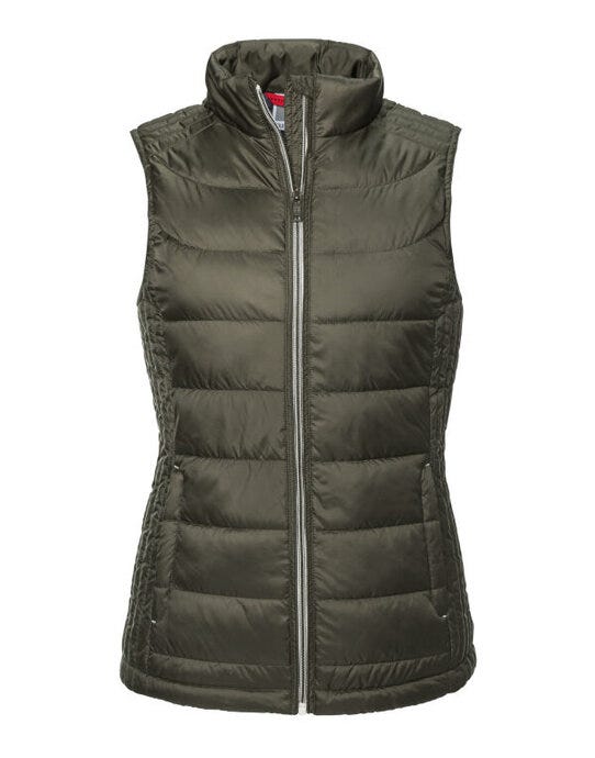 Russell Athletic R441F Russell Ladies Nano Bodywarmer - Dark Olive