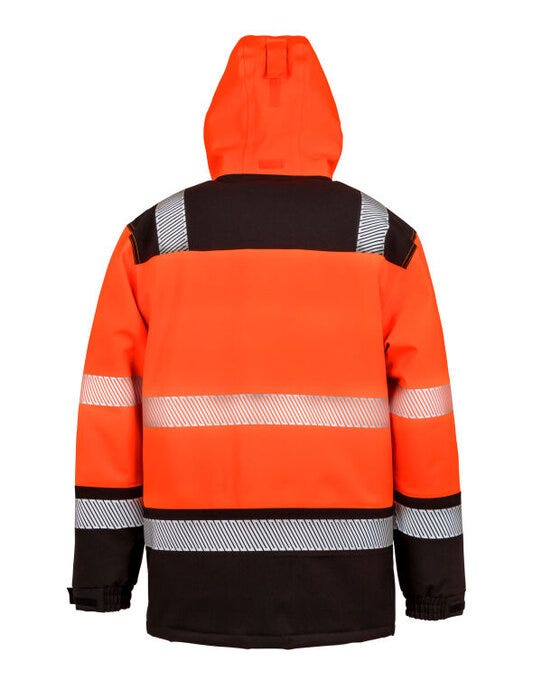 Result Safeguard R475X Result SGuard Extreme Tech Safety Coat - Fluorescent Orange/Black