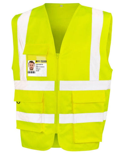 Result Work-Guard R477X Result Workguard Heavyduty Security Vest - Fluoresent Yellow