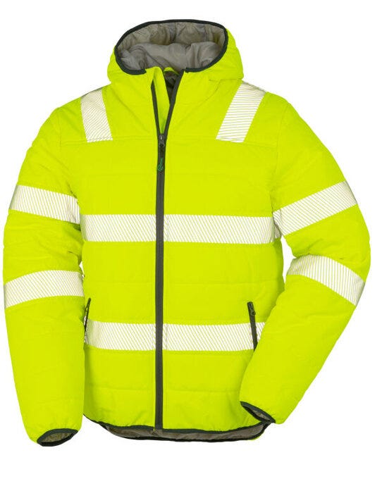 Result Recycled R500X Result Rcycled Ripstop Padded Safety Jkt - Fluoresent Yellow