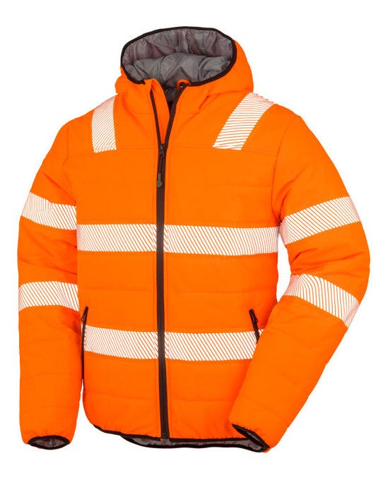 Result Recycled R500X Result Rcycled Ripstop Padded Safety Jkt - Fluoresent Orange