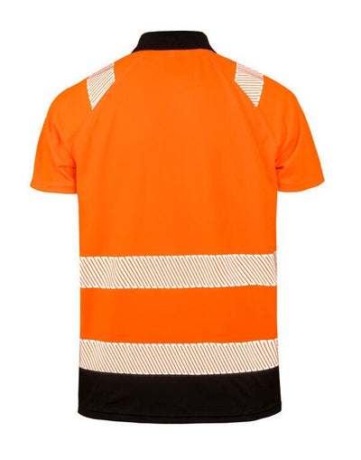 Result Recycled R501X Safety Polo - Fluoresent Orange