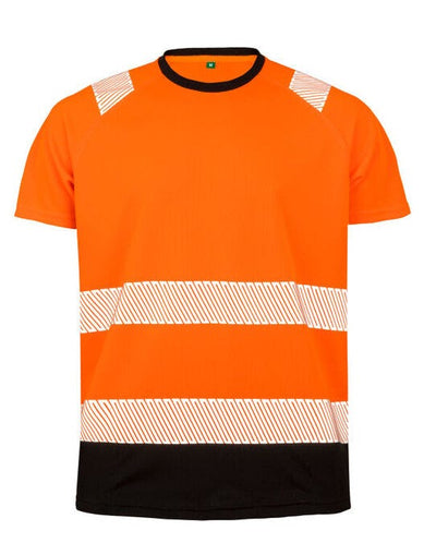 Result Recycled R502X Safety T-Shirt - Fluoresent Orange