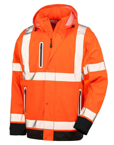 Result Recycled R507X Result Heavy Duty Prism PU Safe&amp;Dry Jkt - Fluorescent Orange/Black