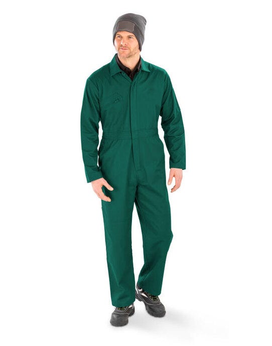 Result Recycled R510X Action Zip Front Overall - Bottle Green