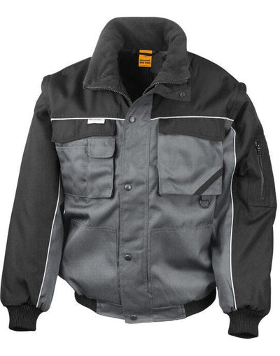 Result Work-Guard R71X Result Workguard Zip Sleeve Pilot Jacket - Grey/Black