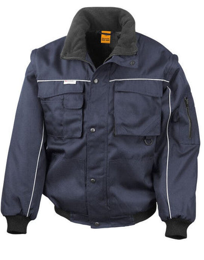Result Work-Guard R71X Result Workguard Zip Sleeve Pilot Jacket - Navy/Navy
