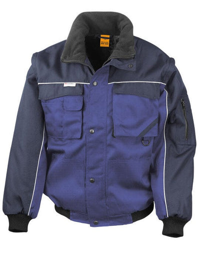 Result Work-Guard R71X Result Workguard Zip Sleeve Pilot Jacket - Royal/Navy