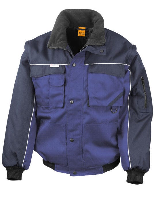 Result Work-Guard R71X Result Workguard Zip Sleeve Pilot Jacket - Royal/Navy