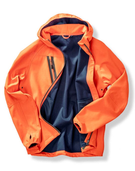 Result Recycled R909X Result 3-Layer Recycled Hooded Softshell - Orange/Navy