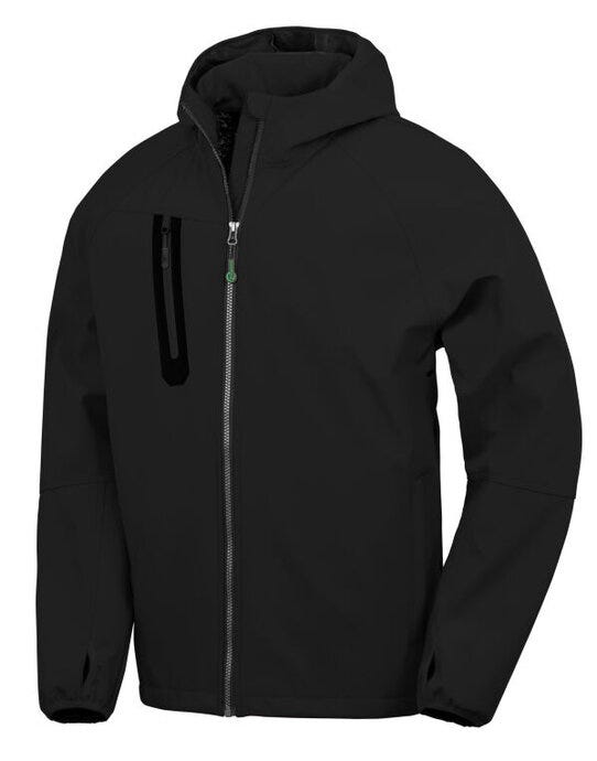 Result Recycled R909X Result 3-Layer Recycled Hooded Softshell - Black/Black