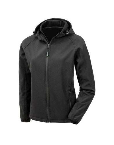 Result Recycled R911F Result Ladies Recycled P'able Hood Shell - Black