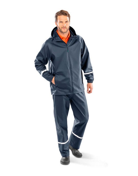 Result Recycled R915X Result Prism PU Waterproof Jacket - Navy