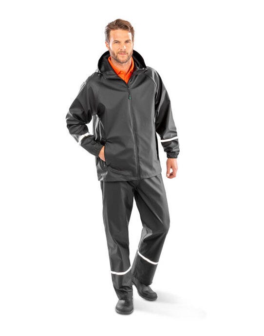 Result Recycled R915X Result Prism PU Waterproof Jacket - Black