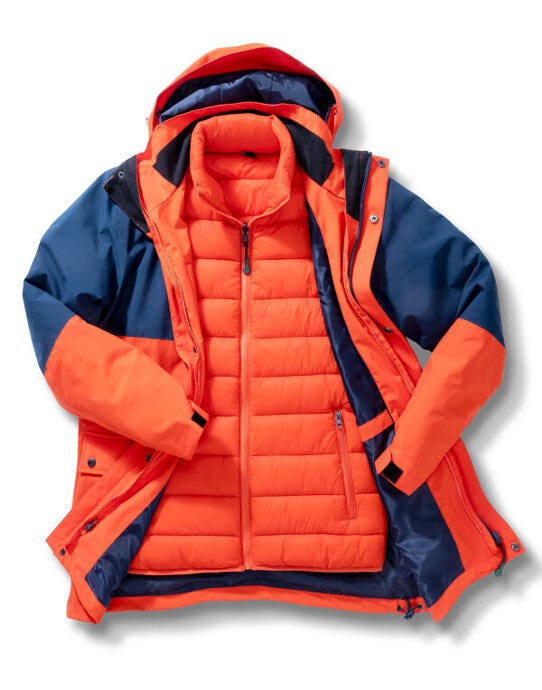 Result Recycled R920X 3in1 Padded Jacket - Orange/Navy