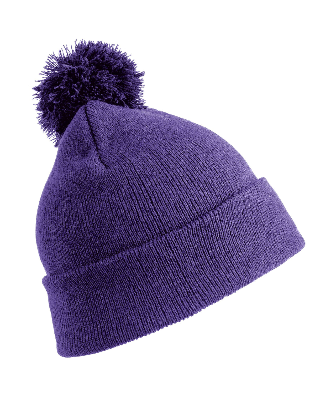 Result Winter Essentials RC028J Result Winter Junior Pom Pom Beanie - Purple