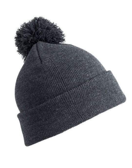 Result Winter Essentials RC028J Result Winter Junior Pom Pom Beanie - Grey