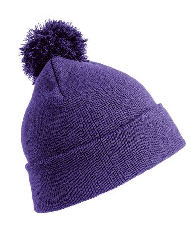 Result Winter Essentials RC028X Pom Pom Beanie - Purple