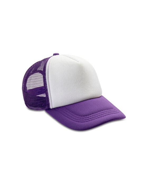 Result Headwear RC089X Detroit 1/2 Mesh Trucker - Purple/White