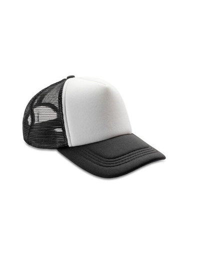 Result Headwear RC089X Detroit 1/2 Mesh Trucker - Black/White