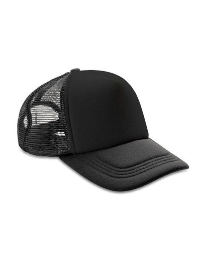Result Headwear RC089X Detroit 1/2 Mesh Trucker - Black