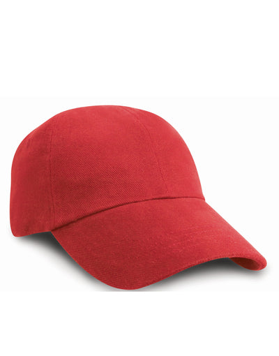 Result Headwear RC24 Result Low Profile Brushed Cotton Cap - Red