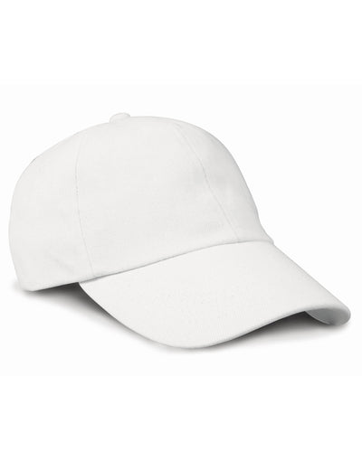 Result Headwear RC24 Result Low Profile Brushed Cotton Cap - White